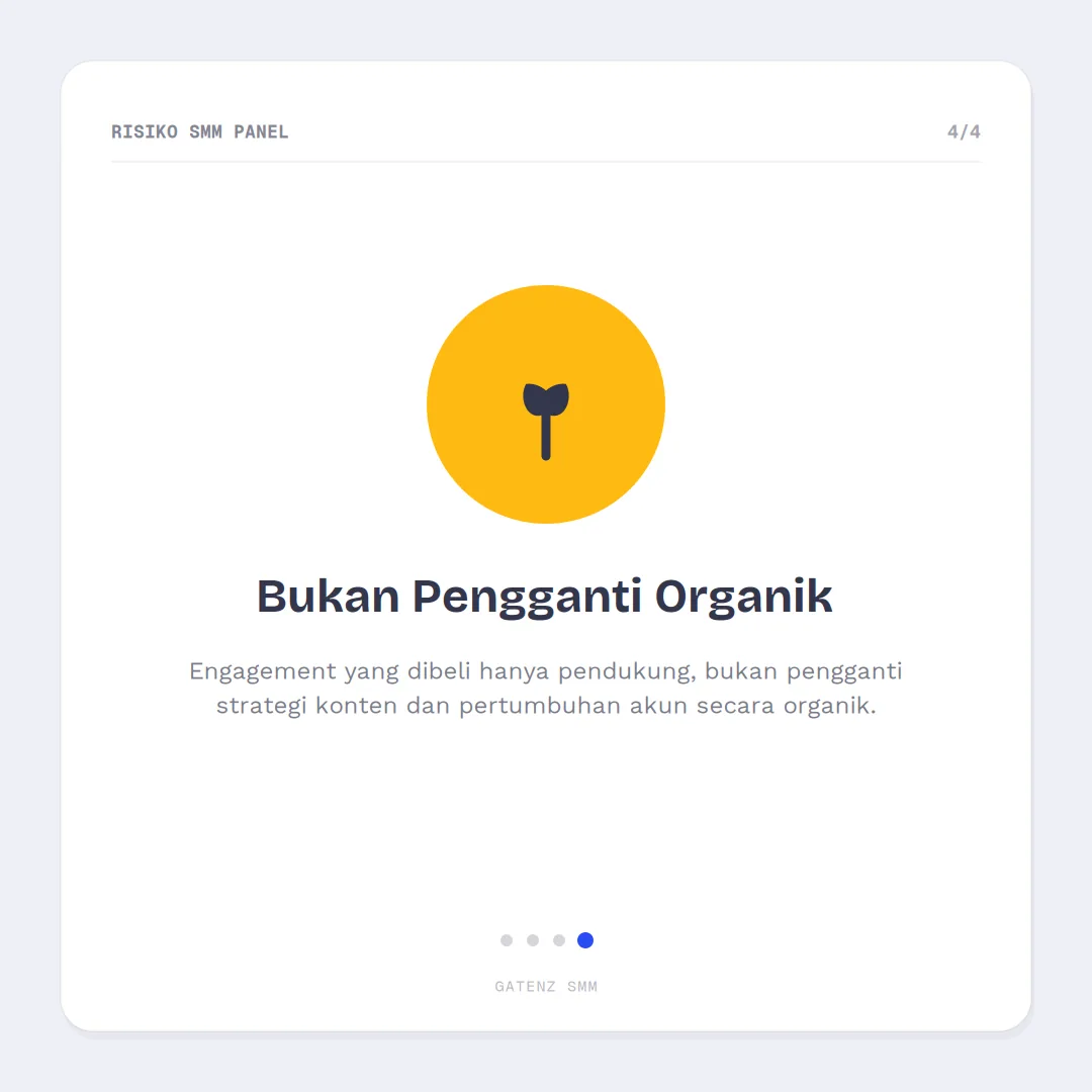 bukan pengganti strategi organik