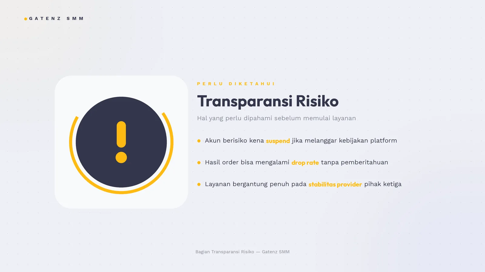risiko dan batasan pada smm panel
